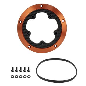 HOGWORKZ® Orange ClearVue™ Derby Cover for Harley® Touring '16-'26