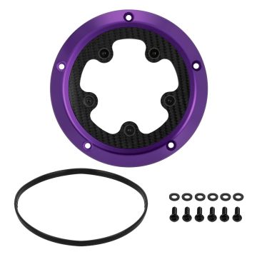 HOGWORKZ® Purple ClearVue™ Derby Cover for Harley® M8 Softail kit