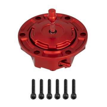 Red HOGWORKZ® Performance MX Gas Cap for Harley-Davidson® Touring '23.5-'26