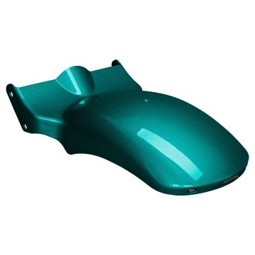 Teal Thunder Wide Bobber Rear Fender w/ LEDs for Harley Fat Boy / Breakout from HOGWORKZ angle