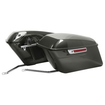 Harley softail conversion kit with standard saddlebags and Chrome hardware from HOGWORKZ