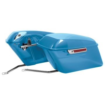 Frosted Teal Harley® Softail Conversion Bracket Kit with Standard Saddlebags