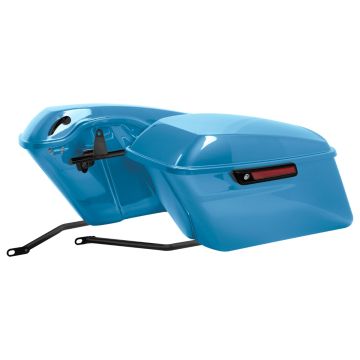 Frosted Teal Standard Saddlebag Conversion Kit w/ Black Hardware for Harley® Softail '84-'17