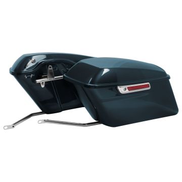 Iron Horse Metallic Standard Saddlebag Conversion Kit w/ Chrome Hardware for Harley® Softail