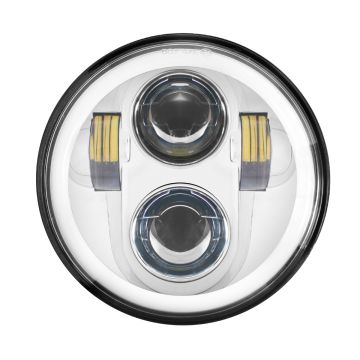 5 3/4" LED Chrome HALOMAKER® Headlight for '18-'24 Harley from HOGWORKZ
