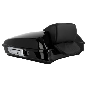 Vivid Black Razor Tour Pack w/ Slim Backrest & Chrome Hardware for Harley® Touring from HOGWORKZ