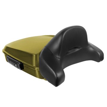 Olive Steel Harley® Touring Chopped Tour Pack with Full Backrest and Black Hardware from HOGWORKZ