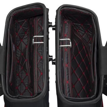 HOGWORKZ® OEM Harley® Softail Heritage Saddlebag Liners with red stitching 