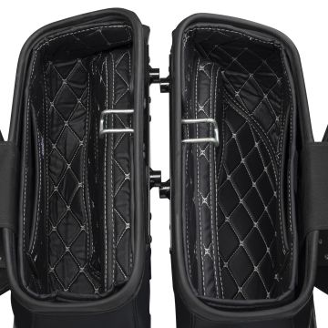 HOGWORKZ® OEM Harley® Softail Heritage Saddlebag Liners with silver stitching 