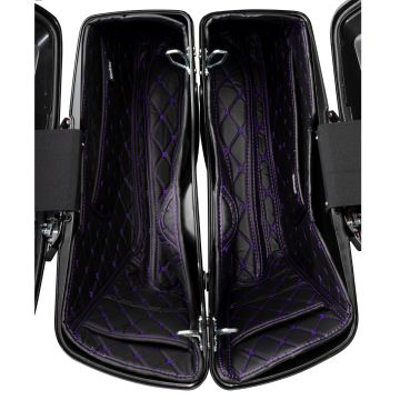 OEM Harley® Tapered Stretched Saddlebag Liners with purple stitching from HOGWORKZ