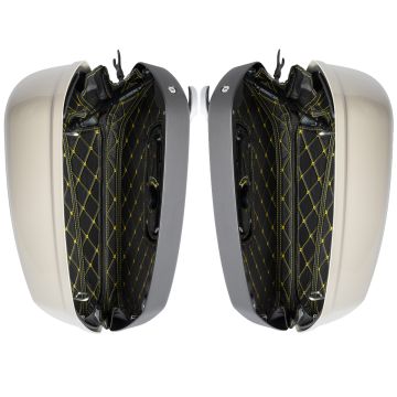 HOGWORKZ® Gold Stitching Saddlebag Liners for Harley® Low Rider ST