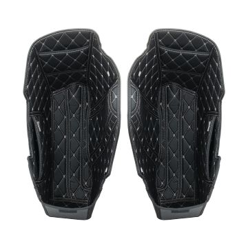 Saddlebag Liners for HOGWORKZ® Chopped Hardline Saddlebags Black with Silver Stitching
