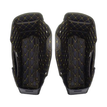 Saddlebag Liners for HOGWORKZ® Chopped Hardline Saddlebags Black with Gold Stitching