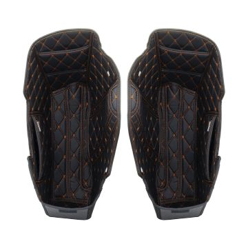 Saddlebag Liners for HOGWORKZ® Chopped Hardline Saddlebags Black with Orange Stitching