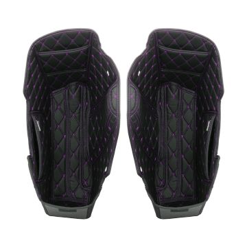 Saddlebag Liners for HOGWORKZ® Chopped Hardline Saddlebags Black with Purple Stitching