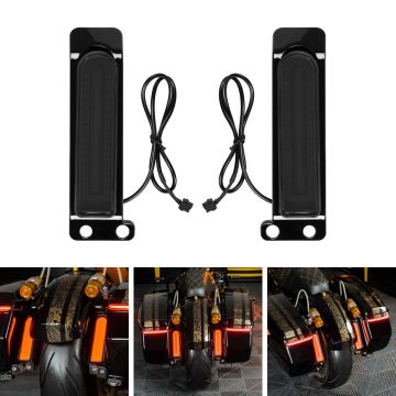 HOGWORKZ® Fuze™ LED Saddlebag Filler Inserts for Harley® Touring Smoked Lens 