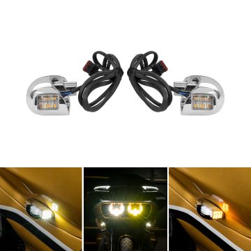 HOGWORKZ® Chrome LED Podz Turn Signals for Harley® Road Glide