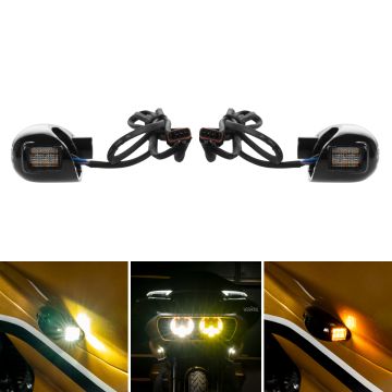 HOGWORKZ® Black LED Podz Turn Signals for Harley® Road Glide