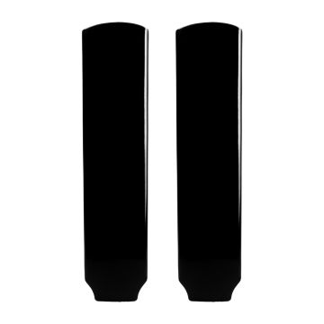 Black Solid Saddlebag Filler Strips for Harley® Touring front
