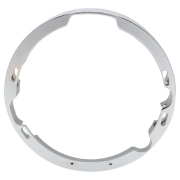 Chrome Raked 7” Headlight Bezel for Harley-Davidson® Touring '94+ from HOGWORKZ front angle