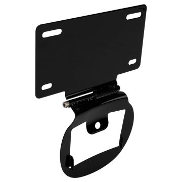 Black License Plate Relocation Mount for Harley-Davidson® '14-'23 Touring