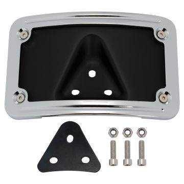 Chrome Laydown / Curved License Plate Mount for Harley-Davidson® Motorcycles from HOGWORKZ