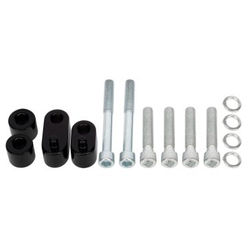 Black 3/4" Driver Floorboard Extension Kit for Harley 