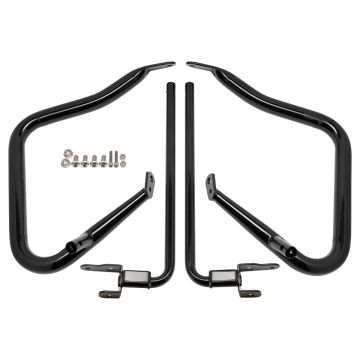 HOGWORKZ® 1.25" PORK CHOP Saddlebag Guards in black for Harley® Touring