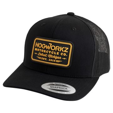 HOGWORKZ® Detroit Classic Snapback Hat | Black