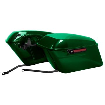 Kinetic Green Standard Saddlebag Conversion Kit w/ Black Hardware for Harley® Softail '18-'26