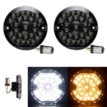 Harley-Davidson flat style turn signals for 1157 (dual contact) signal bases from HOGWORKZ