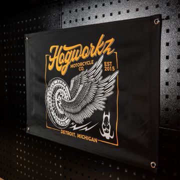 HOGWORKZ® Wheels Up Garage Flag | 36