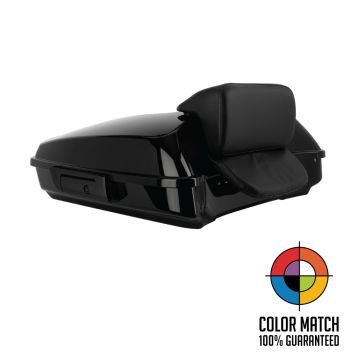 Color Matched Razor Tour Pack w/ Slim Backrest & Black Hardware for Harley® Touring from HOGWORKZ
