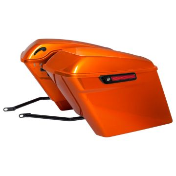 Tequila Sunrise Harley® Softail Stretched Saddlebag Conversion Kit w/ Black Hardware for '84-'17