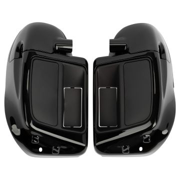 Vivid Black Rushmore Style Lower Vented Fairings for Harley® Touring from HOGWORKZ