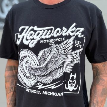 HOGWORKZ® Wheels Up T-Shirt in Black  