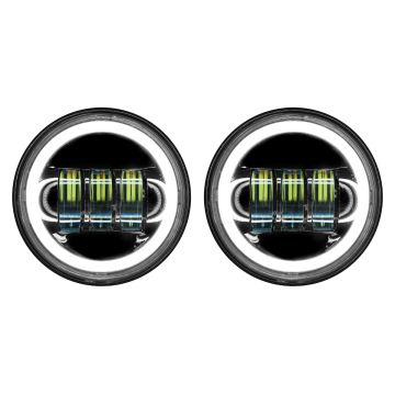 Harley® & Indian® Blackout 4.5" LED Auxiliary Passing Lamps