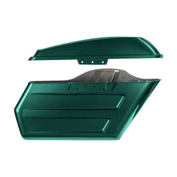 Alpine Green Chopped Hardline Saddlebags for Harley® Touring '14-'25