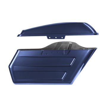 Big Blue Pearl Chopped Hardline Saddlebags for Harley® Touring '14-'25