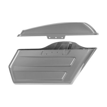 Billet Silver Chopped Hardline Saddlebags for Harley® Touring '14-'25