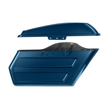 Billiard Blue Chopped Hardline Saddlebags for Harley® Touring '14-'25