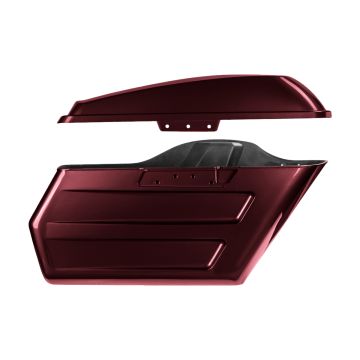 Billiard Burgundy Chopped Hardline Saddlebags for Harley® Touring '14-'25