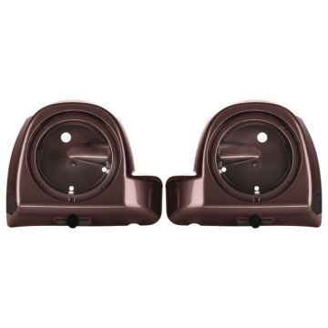 Black Cherry Harley® Lower Vented Fairing 6.5" Speaker Pod Mounts from hogworkz