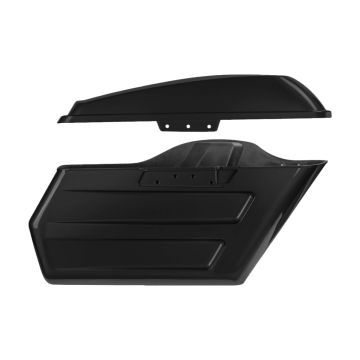 Black Quartz Chopped Hardline Saddlebags for Harley® Touring '14-'25
