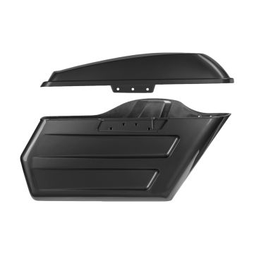 Black Tempest Chopped Hardline Saddlebags for Harley® Touring '14-'25