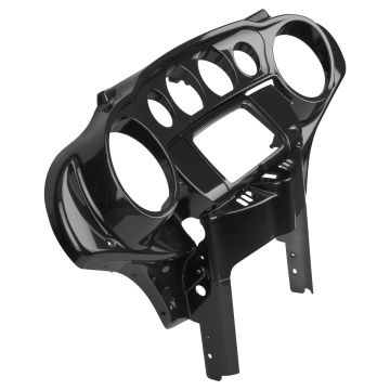 Black Tempest Front Inner Speedometer Cowl Fairing for Harley Touring from HOGWORKZ left angle