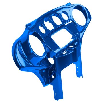 Blue Max Pearl Front Inner Speedometer Cowl Fairing for Harley Touring from HOGWORKZ right angle