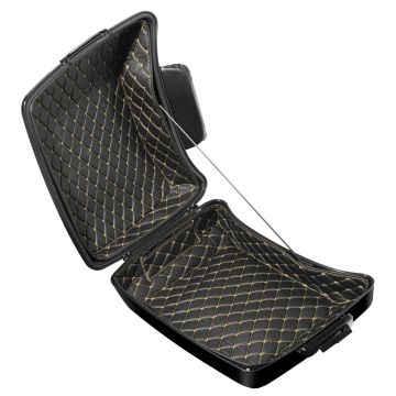 HOGWORKZ® Chopped Tour Pack Liner Black with Cream Stitching for Harley-Davidson® touring motorcycles