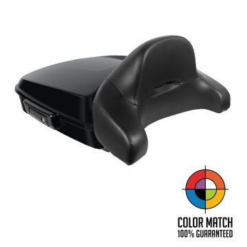 Color Matched Chopped Tour Pack w/ Full Backrest & Black Hardware for Indian