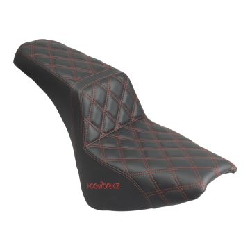 Rise Up Seat for Harley® Street Bob FXBB / Standard FXST with Red Stitch from HOGWORKZ